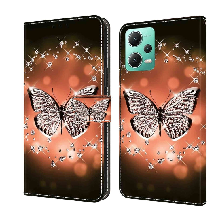 Crystal 3D Shockproof Protective Leather Phone Case, For Xiaomi Redmi Note 12 5G Global / Poco X5, For Xiaomi Redmi 11A 4G / Redmi 12C Global