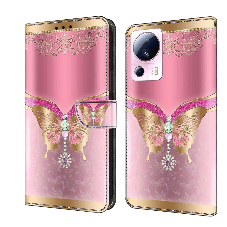 Crystal 3D Shockproof Protective Leather Phone Case, For Xiaomi 13 Lite, For Xiaomi 13 Pro