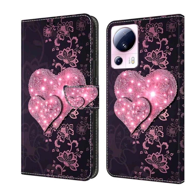 Crystal 3D Shockproof Protective Leather Phone Case, For Xiaomi 13 Lite, For Xiaomi 13 Pro