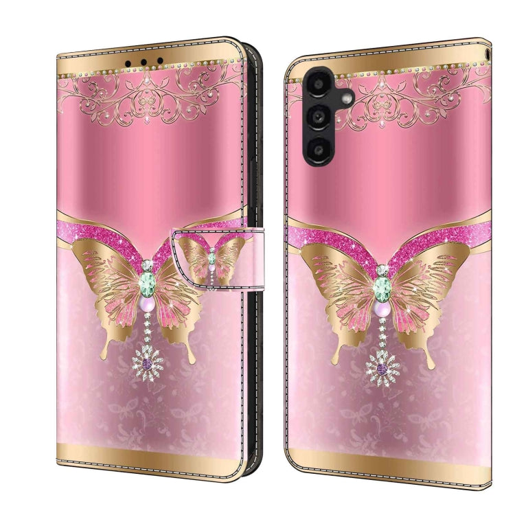 Crystal 3D Shockproof Protective Leather Phone Case, For Samsung Galaxy A14 4G / 5G, For Samsung Galaxy A24