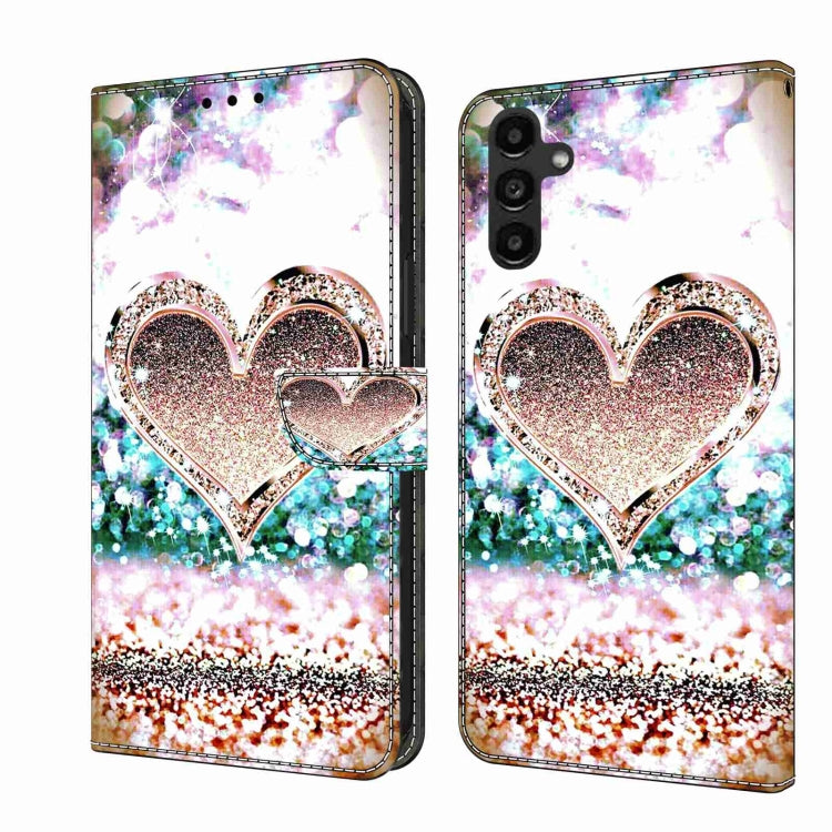 Crystal 3D Shockproof Protective Leather Phone Case, For Samsung Galaxy A14 4G / 5G, For Samsung Galaxy A24