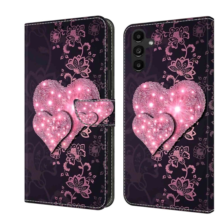 Crystal 3D Shockproof Protective Leather Phone Case, For Samsung Galaxy A14 4G / 5G, For Samsung Galaxy A24