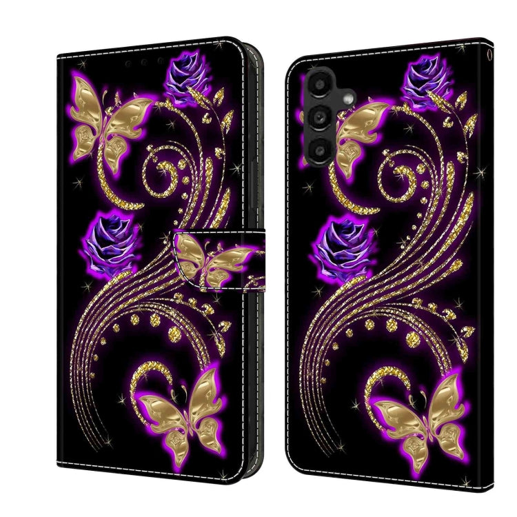 Crystal 3D Shockproof Protective Leather Phone Case, For Samsung Galaxy A14 4G / 5G, For Samsung Galaxy A24