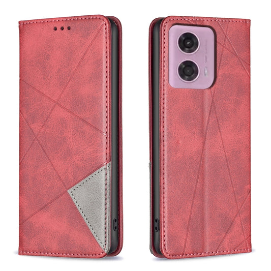 Rhombus Texture Magnetic Leather Phone Case, For Motorola Moto G24 / E14 / G04, For Motorola Moto G34 5G, For Motorola Moto G84 5G, For Motorola Moto G54 5G EU Edition, For Motorola Edge 40 Neo, For Motorola Moto G14 4G, For Motorola Edge 40