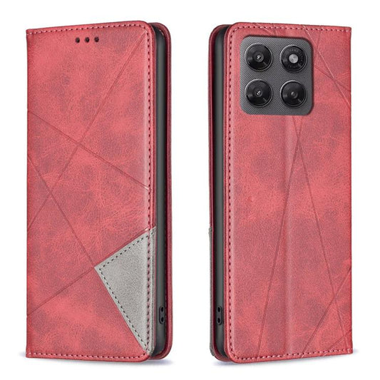 Rhombus Texture Magnetic Leather Phone Case, For Motorola Moto G37/G47/G37 Power, For Motorola Moto G67 5G / G77 5G, For Motorola Edge 70 Fusion 5G, For Motorola Moto G56 5G, For Motorola Moto G35, For Motorola Moto G55, For Motorola Moto G85          ...