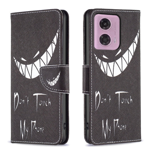 Colored Drawing Pattern Leather Phone Case, For Motorola Moto G34 5G / G45 5G, For Motorola Moto G24 / E14 / G04, For Motorola Moto G84 5G, For Motorola Moto G54 5G EU Edition, For Motorola Edge 40 Neo, For Motorola Moto G14 4G