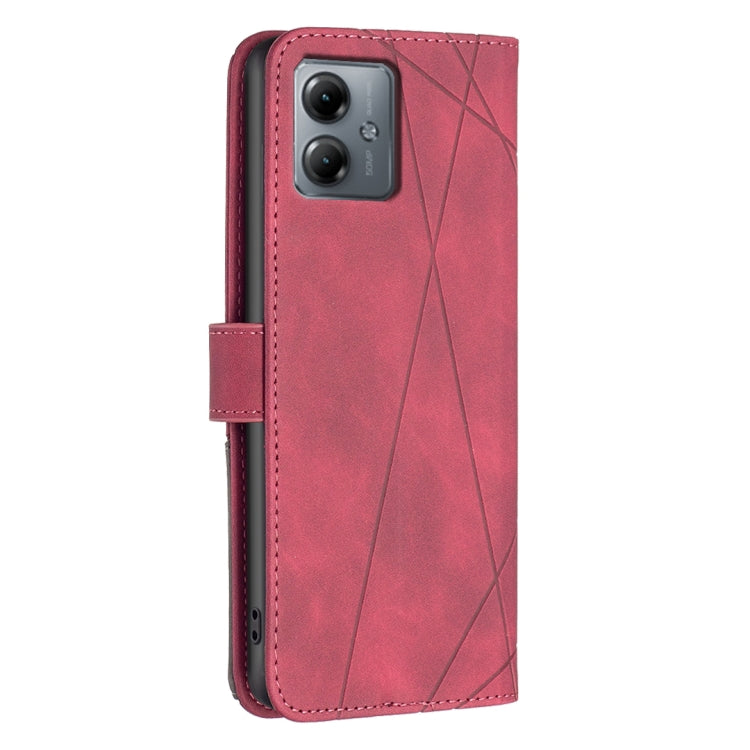 Magnetic Buckle Rhombus Texture Leather Phone Case, For Motorola Moto G14 4G, For Motorola Edge 40