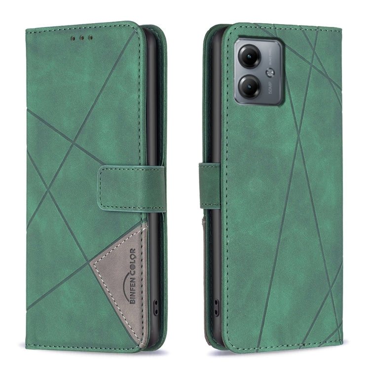 Magnetic Buckle Rhombus Texture Leather Phone Case, For Motorola Moto G14 4G, For Motorola Edge 40