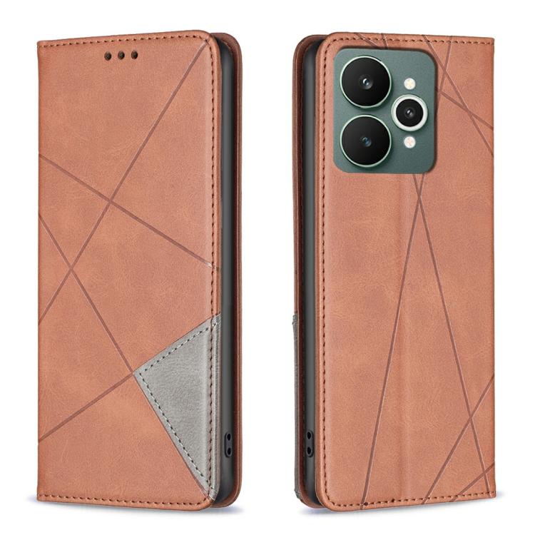 Rhombus Texture Leather Phone Case, For Realme 16T 5G, For Realme 16 5G, For Realme 16 Pro+ 5G, For Realme 16 Pro 5G, For Realme 15 Pro 5G, For Realme 15 5G, For Realme C53