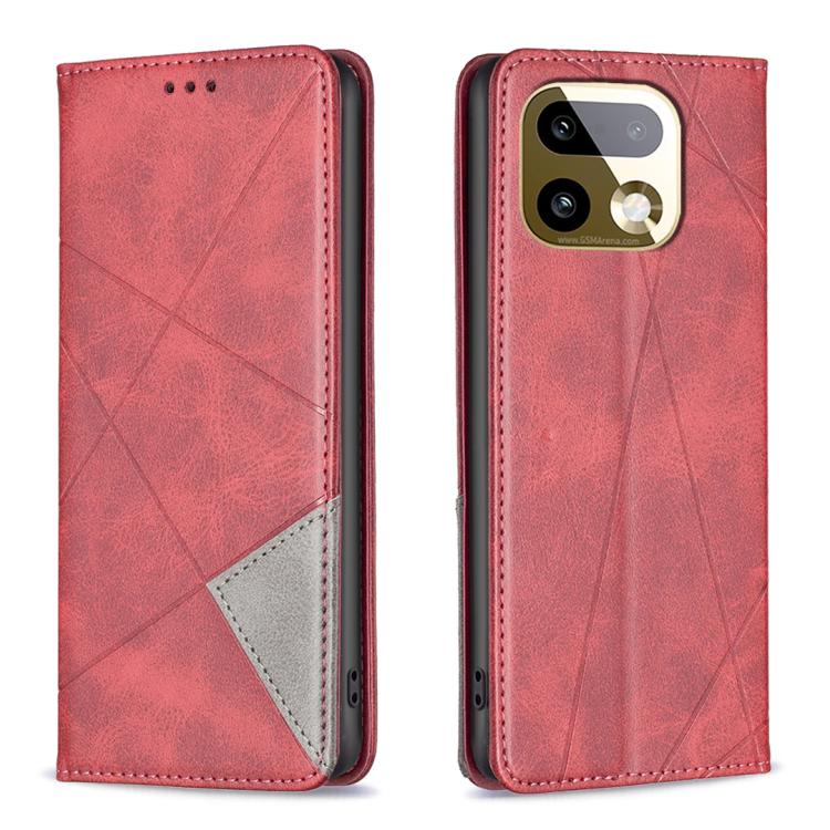 Rhombus Texture Leather Phone Case, For Realme 16T 5G, For Realme 16 5G, For Realme 16 Pro+ 5G, For Realme 16 Pro 5G, For Realme 15 Pro 5G, For Realme 15 5G, For Realme C53