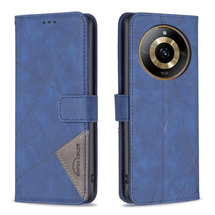Magnetic Buckle Rhombus Texture Leather Phone Case, For  Realme 11 4G, For Realme 11 5G, For Realme C53, For Realme C65 4G