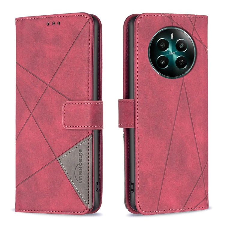 Magnetic Buckle Rhombus Texture Leather Phone Case, For Realme 14 Pro, For Realme 14X 5G, For Realme C75 4G, For Realme Note 60 / C61, For Realme 13 Pro 5G / 13 Pro+ 5G, For Realme GT 6 / GT 6T, For Realme C61 / C63, For Realme 12+ 5G