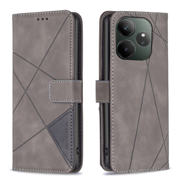 Magnetic Buckle Rhombus Texture Leather Phone Case, For Realme 14 Pro, For Realme 14X 5G, For Realme C75 4G, For Realme Note 60 / C61, For Realme 13 Pro 5G / 13 Pro+ 5G, For Realme GT 6 / GT 6T, For Realme C61 / C63, For Realme 12+ 5G