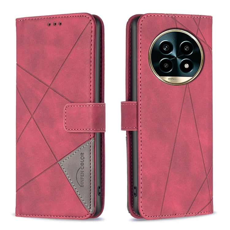 Magnetic Buckle Rhombus Texture Leather Phone Case, For Realme 14 Pro, For Realme 14X 5G, For Realme C75 4G, For Realme Note 60 / C61, For Realme 13 Pro 5G / 13 Pro+ 5G, For Realme GT 6 / GT 6T, For Realme C61 / C63, For Realme 12+ 5G