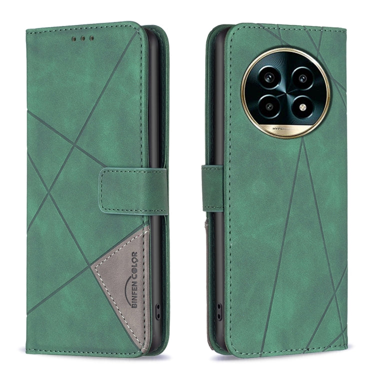 Magnetic Buckle Rhombus Texture Leather Phone Case, For Realme 14 Pro, For Realme 14X 5G, For Realme C75 4G, For Realme Note 60 / C61, For Realme 13 Pro 5G / 13 Pro+ 5G, For Realme GT 6 / GT 6T, For Realme C61 / C63, For Realme 12+ 5G