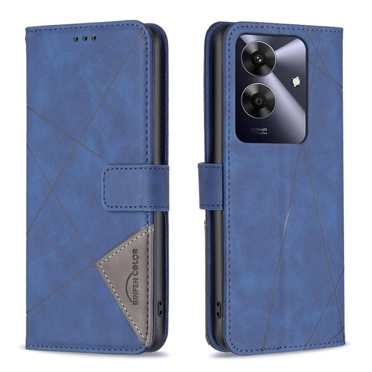 Magnetic Buckle Rhombus Texture Leather Phone Case, For Realme 14 Pro, For Realme 14X 5G, For Realme C75 4G, For Realme Note 60 / C61, For Realme 13 Pro 5G / 13 Pro+ 5G, For Realme GT 6 / GT 6T, For Realme C61 / C63, For Realme 12+ 5G