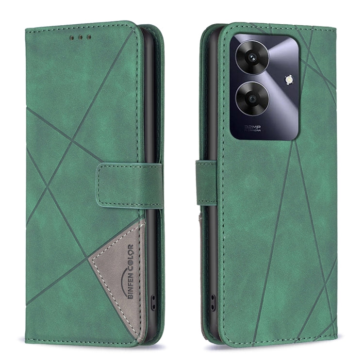 Magnetic Buckle Rhombus Texture Leather Phone Case, For Realme 14 Pro, For Realme 14X 5G, For Realme C75 4G, For Realme Note 60 / C61, For Realme 13 Pro 5G / 13 Pro+ 5G, For Realme GT 6 / GT 6T, For Realme C61 / C63, For Realme 12+ 5G