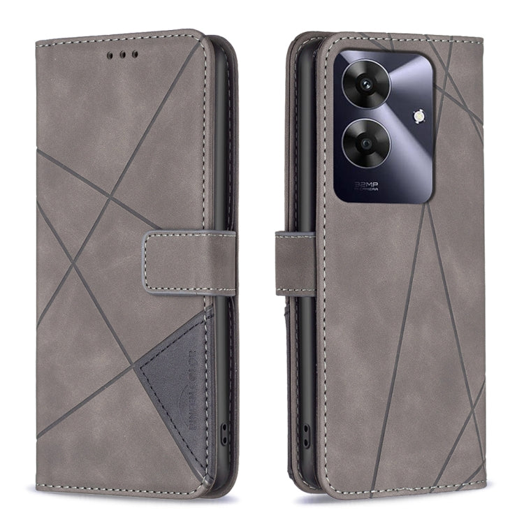 Magnetic Buckle Rhombus Texture Leather Phone Case, For Realme 14 Pro, For Realme 14X 5G, For Realme C75 4G, For Realme Note 60 / C61, For Realme 13 Pro 5G / 13 Pro+ 5G, For Realme GT 6 / GT 6T, For Realme C61 / C63, For Realme 12+ 5G
