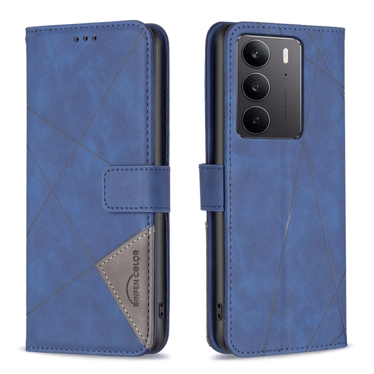 Magnetic Buckle Rhombus Texture Leather Phone Case, For Realme 14 Pro, For Realme 14X 5G, For Realme C75 4G, For Realme Note 60 / C61, For Realme 13 Pro 5G / 13 Pro+ 5G, For Realme GT 6 / GT 6T, For Realme C61 / C63, For Realme 12+ 5G