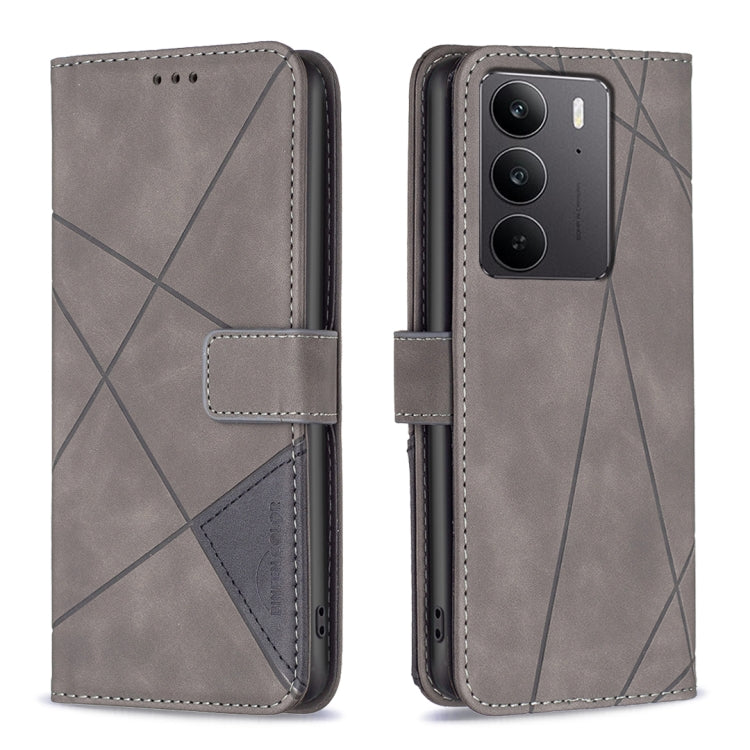 Magnetic Buckle Rhombus Texture Leather Phone Case, For Realme 14 Pro, For Realme 14X 5G, For Realme C75 4G, For Realme Note 60 / C61, For Realme 13 Pro 5G / 13 Pro+ 5G, For Realme GT 6 / GT 6T, For Realme C61 / C63, For Realme 12+ 5G