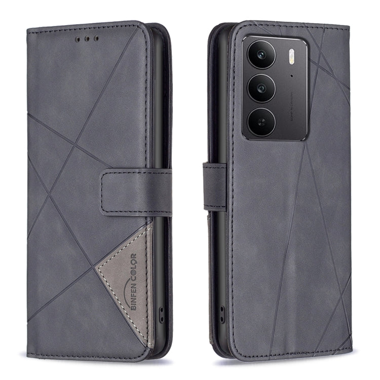 Magnetic Buckle Rhombus Texture Leather Phone Case, For Realme 14 Pro, For Realme 14X 5G, For Realme C75 4G, For Realme Note 60 / C61, For Realme 13 Pro 5G / 13 Pro+ 5G, For Realme GT 6 / GT 6T, For Realme C61 / C63, For Realme 12+ 5G