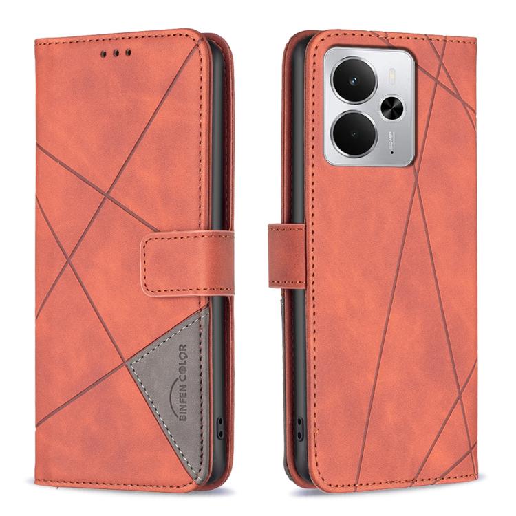 Magnetic Buckle Rhombus Texture Leather Phone Case, For Realme 16T 5G, For Realme 16 5G, For Realme 16 Pro+ 5G, For Realme 16 Pro 5G, For Realme 15 Pro 5G, For Realme 15 5G, For Realme 14 5G Global, For Realme P3 Pro