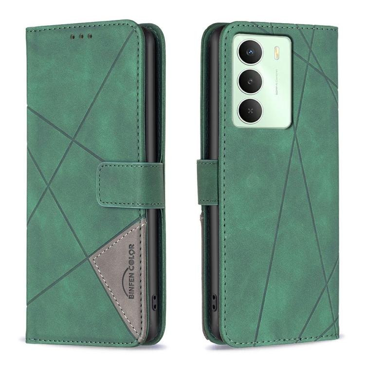 Magnetic Buckle Rhombus Texture Leather Phone Case, For Realme 14 Pro, For Realme 14X 5G, For Realme C75 4G, For Realme Note 60 / C61, For Realme 13 Pro 5G / 13 Pro+ 5G, For Realme GT 6 / GT 6T, For Realme C61 / C63, For Realme 12+ 5G