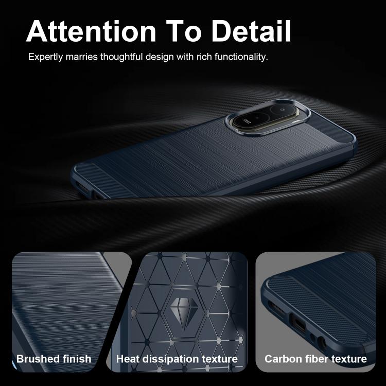 Carbon Fiber Brushed Texture TPU Phone Case, For Redmi A7 Pro 171mm / Poco C85x 5G, For Redmi R70m 5G, For Redmi R70 5G, For Redmi 15a 5G, For Redmi Turbo 5 Max / Poco X8 Pro Max, For Redmi Turbo 5 5G / Poco X8 Pro 5G                                   ...