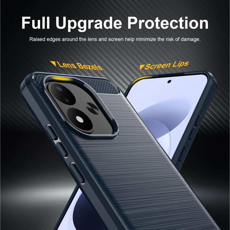 Carbon Fiber Brushed Texture TPU Phone Case, For Redmi Note 17 4G Global 169.7mm, For Redmi Note 17 Pro+ 5G Global 163.4mm, For Redmi Note 17 Pro 5G Global 163.5mm, For Redmi K100 Pro Max 5G, For Redmi 17 5G / 4G Global 170mm                           ...