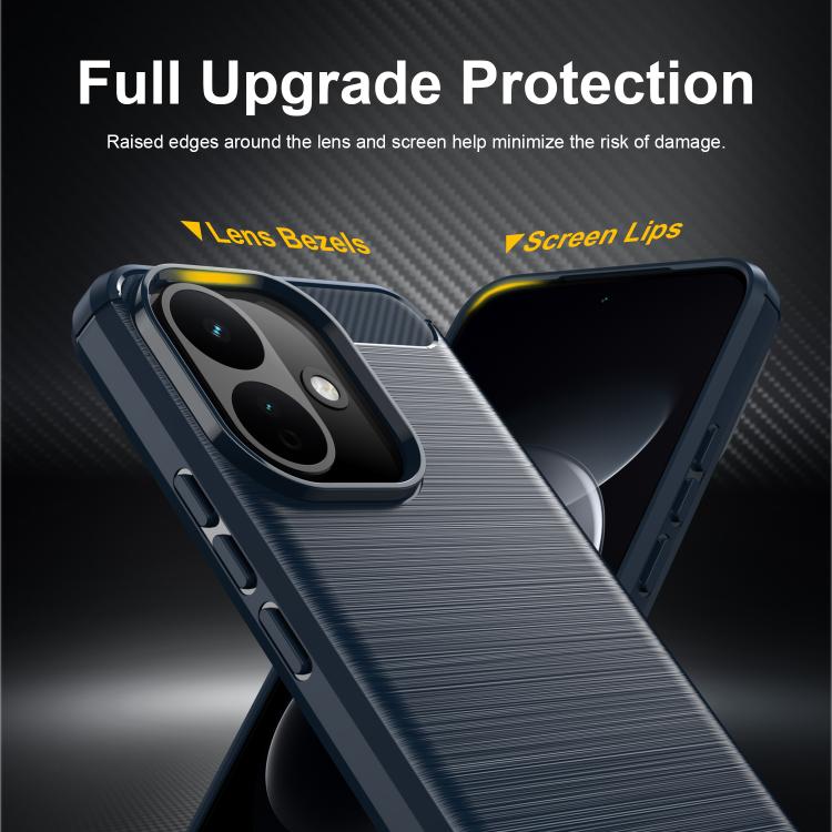 Carbon Fiber Brushed Texture TPU Phone Case, For Redmi Note 17 Pro 5G Global 163mm, For Redmi Note 17 5G / 4G Global 171mm, For Redmi Note 17 Pro+ 5G Global 163mm, For Redmi 17 5G / 4G Global 170mm, For Redmi A7 Pro 171mm / Poco C85x 5G, For Redmi R70m...