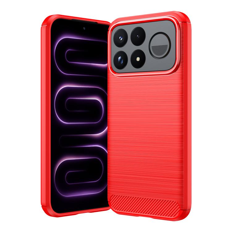 Carbon Fiber Brushed Texture TPU Phone Case, For Redmi Note 17 4G Global 169.7mm, For Redmi Note 17 Pro+ 5G Global 163.4mm, For Redmi Note 17 Pro 5G Global 163.5mm, For Redmi K100 Pro Max 5G, For Redmi 17 5G / 4G Global 170mm                           ...