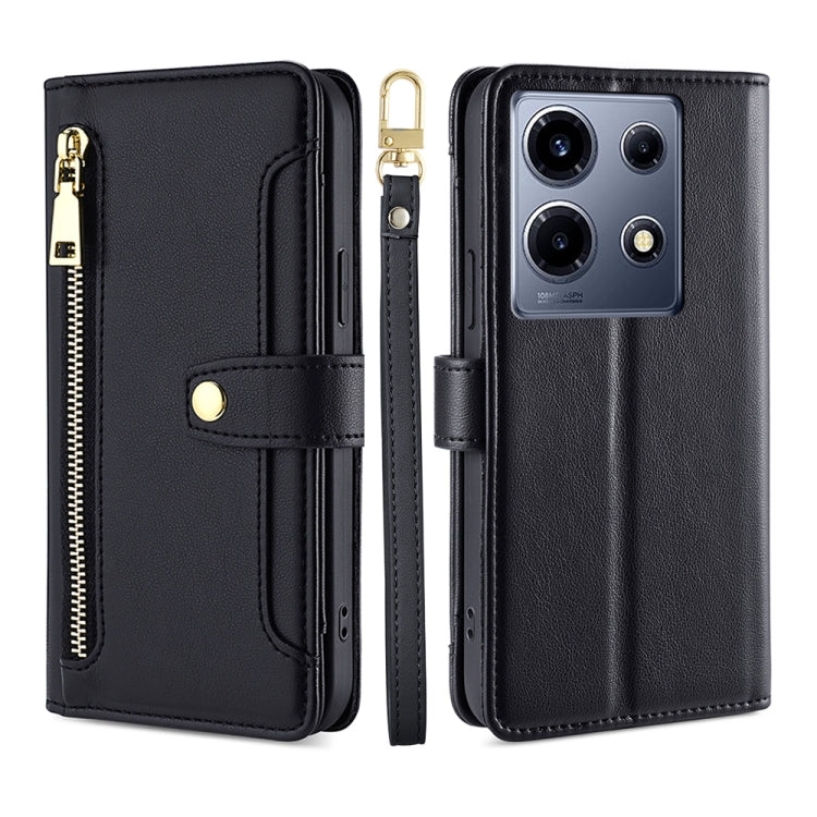 Sheep Texture Cross-body Zipper Wallet Leather Phone Case, For Infinix Note 40 Pro 4G, For Infinix Note 40 Pro 5G, For Infinix Note 40 4G, For Infinix Hot 40i, For Infinix GT 10 Pro 5G, For Infinix Smart 7 HD, For Infinix Note 30 VIP 5G                ...