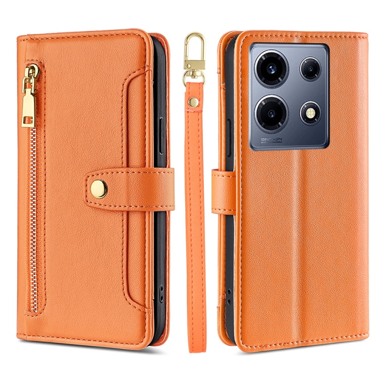 Sheep Texture Cross-body Zipper Wallet Leather Phone Case, For Infinix Note 40 Pro 4G, For Infinix Note 40 Pro 5G, For Infinix Note 40 4G, For Infinix Hot 40i, For Infinix GT 10 Pro 5G, For Infinix Smart 7 HD, For Infinix Note 30 VIP 5G                ...
