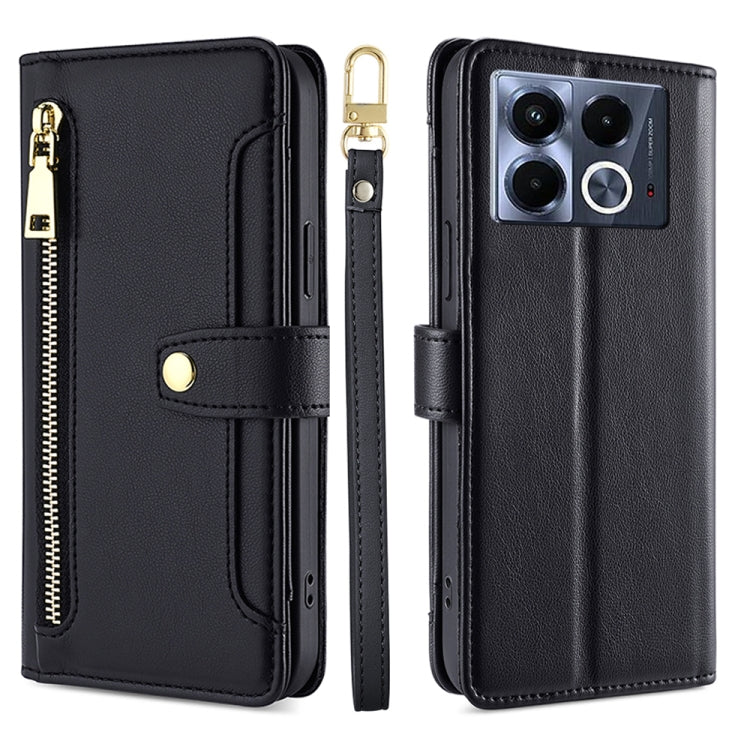 Sheep Texture Cross-body Zipper Wallet Leather Phone Case, For Infinix Note 50x 5G, For Infinix Note 50 Pro+ 5G, For Infinix Note 50 4G, For Infinix Hot 50i 4G, For Infinix Hot 50 4G, For Infinix Hot 50 5G, For Infinix Zero 40 4G, For Infinix Note 40 5G