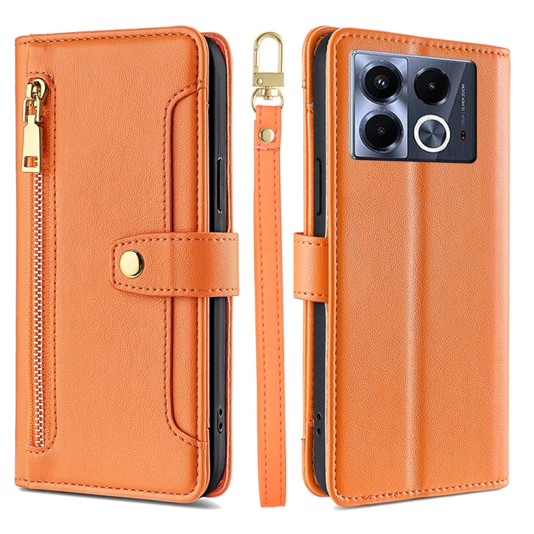 Sheep Texture Cross-body Zipper Wallet Leather Phone Case, For Infinix Note 50x 5G, For Infinix Note 50 Pro+ 5G, For Infinix Note 50 4G, For Infinix Hot 50i 4G, For Infinix Hot 50 4G, For Infinix Hot 50 5G, For Infinix Zero 40 4G, For Infinix Note 40 5G