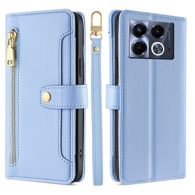 Sheep Texture Cross-body Zipper Wallet Leather Phone Case, For Infinix Note 50x 5G, For Infinix Note 50 Pro+ 5G, For Infinix Note 50 4G, For Infinix Hot 50i 4G, For Infinix Hot 50 4G, For Infinix Hot 50 5G, For Infinix Zero 40 4G, For Infinix Note 40 5G