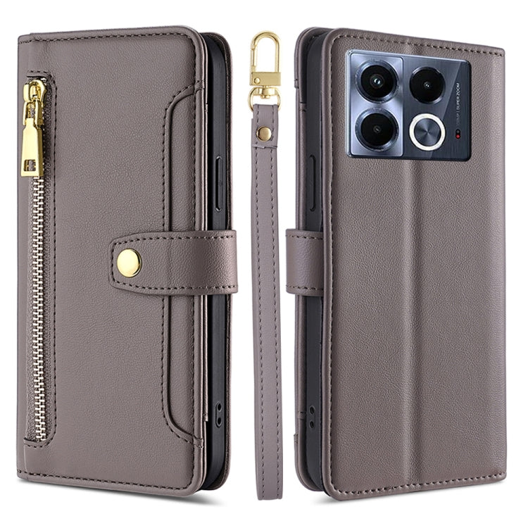 Sheep Texture Cross-body Zipper Wallet Leather Phone Case, For Infinix Note 50x 5G, For Infinix Note 50 Pro+ 5G, For Infinix Note 50 4G, For Infinix Hot 50i 4G, For Infinix Hot 50 4G, For Infinix Hot 50 5G, For Infinix Zero 40 4G, For Infinix Note 40 5G