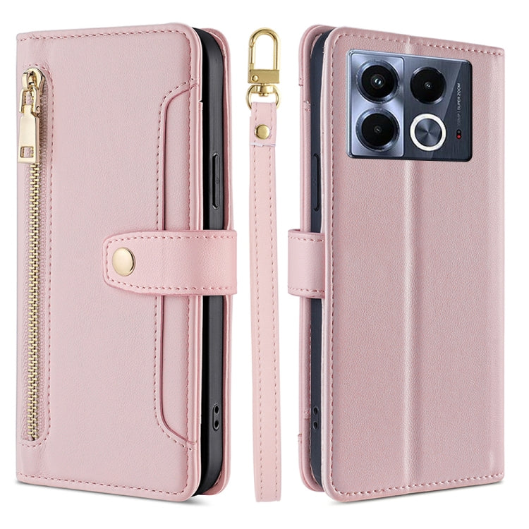 Sheep Texture Cross-body Zipper Wallet Leather Phone Case, For Infinix Note 50x 5G, For Infinix Note 50 Pro+ 5G, For Infinix Note 50 4G, For Infinix Hot 50i 4G, For Infinix Hot 50 4G, For Infinix Hot 50 5G, For Infinix Zero 40 4G, For Infinix Note 40 5G