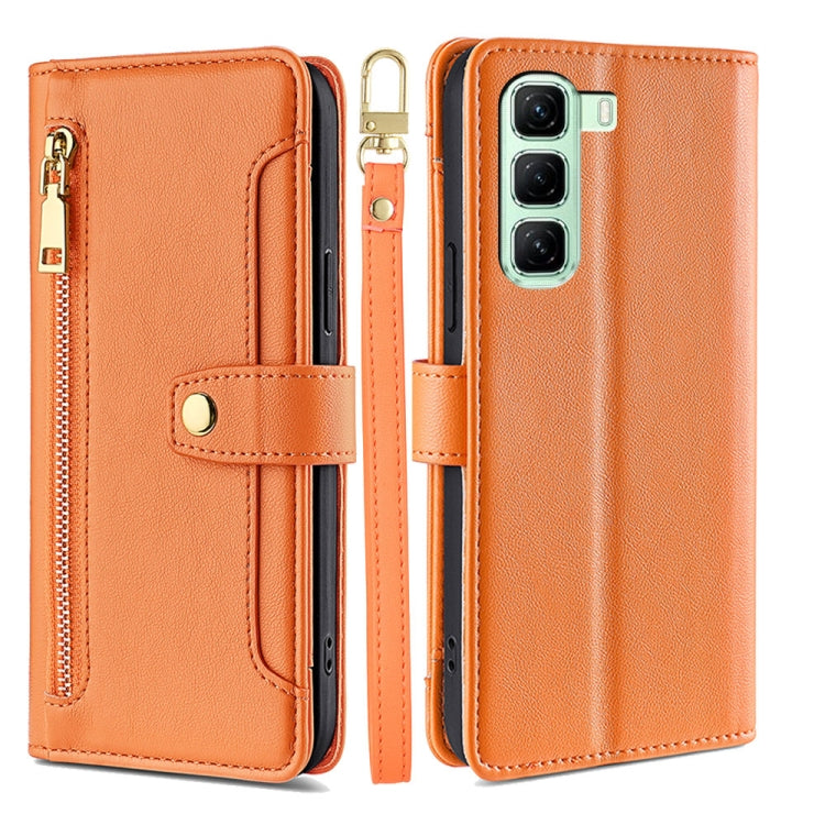 Sheep Texture Cross-body Zipper Wallet Leather Phone Case, For Infinix Note 50x 5G, For Infinix Note 50 Pro+ 5G, For Infinix Note 50 4G, For Infinix Hot 50i 4G, For Infinix Hot 50 4G, For Infinix Hot 50 5G, For Infinix Zero 40 4G, For Infinix Note 40 5G