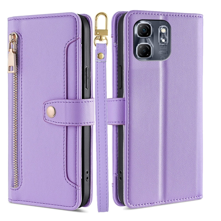 Sheep Texture Cross-body Zipper Wallet Leather Phone Case, For Infinix Note 50x 5G, For Infinix Note 50 Pro+ 5G, For Infinix Note 50 4G, For Infinix Hot 50i 4G, For Infinix Hot 50 4G, For Infinix Hot 50 5G, For Infinix Zero 40 4G, For Infinix Note 40 5G