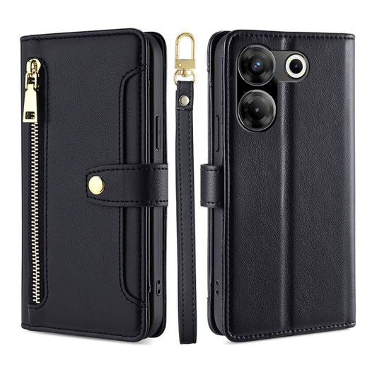Sheep Texture Cross-body Zipper Wallet Leather Phone Case, For Tecno Camon 20 Pro 5G, For Tecno Camon 20 Pro 4G