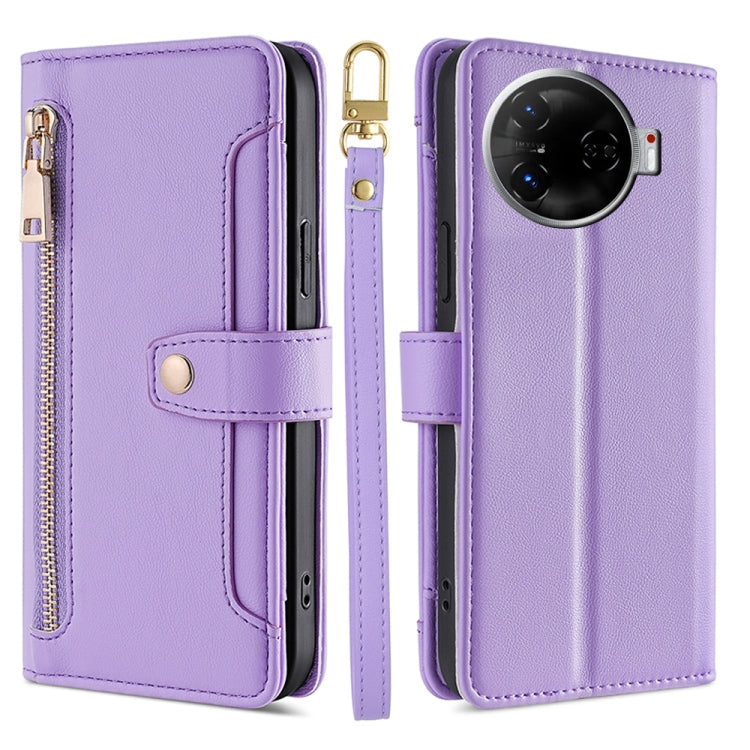 Sheep Texture Cross-body Zipper Wallet Leather Phone Case, For Tecno Spark 30 4G, For Tecno Pova 6 Neo 5G, For Tecno Camon 30 Premier 5G, For Tecno Camon 30 Pro 5G, For Tecno Camon 30, For Tecno Pova 5 Pro, For Tecno Pova Neo 3                         ...