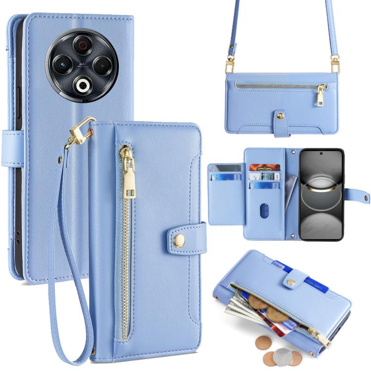 Sheep Texture Cross-body Zipper Wallet Leather Phone Case, For Tecno Spark 30 4G, For Tecno Pova 6 Neo 5G, For Tecno Camon 30 Premier 5G, For Tecno Camon 30 Pro 5G, For Tecno Camon 30, For Tecno Pova 5 Pro, For Tecno Pova Neo 3                         ...