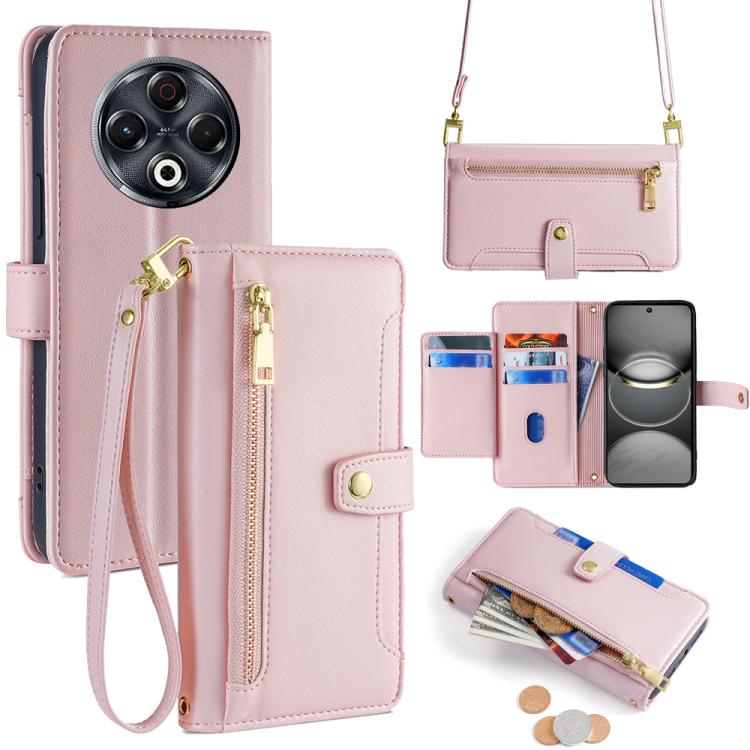 Sheep Texture Cross-body Zipper Wallet Leather Phone Case, For Tecno Spark 30 4G, For Tecno Pova 6 Neo 5G, For Tecno Camon 30 Premier 5G, For Tecno Camon 30 Pro 5G, For Tecno Camon 30, For Tecno Pova 5 Pro, For Tecno Pova Neo 3                         ...