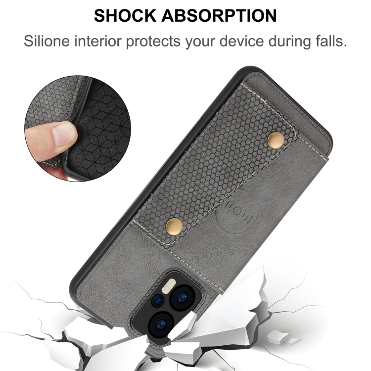 Double Buckle Card Slots Magnetic Phone Case, For Xiaomi Redmi Note 12 Turbo/Poco F5, For Xiaomi Redmi Note 12S 4G, For Xiaomi Redmi K40S / Poco F4