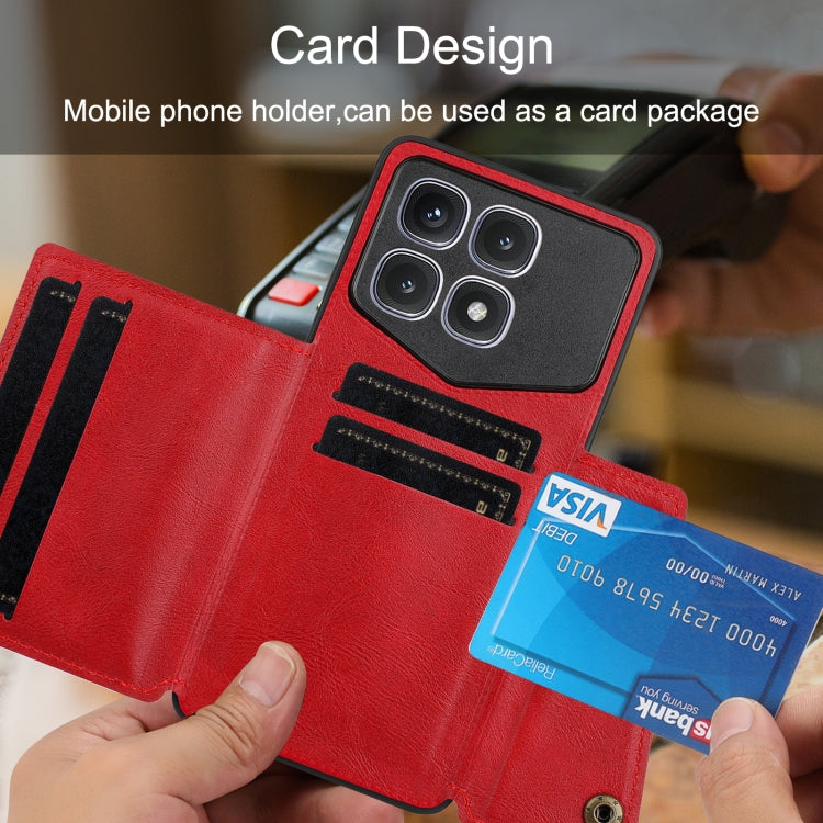 Double Buckle Card Slots Magnetic Phone Case, For Xiaomi Redmi K70 Ultra, For Xiaomi Redmi 13 4G Global, For Xiaomi Redmi Note 13 Pro 4G Global, For Xiaomi Redmi Note 13 4G Global, For Xiaomi 14 Ultra, For Xiaomi Redmi 13C 4G / Poco C65                ...
