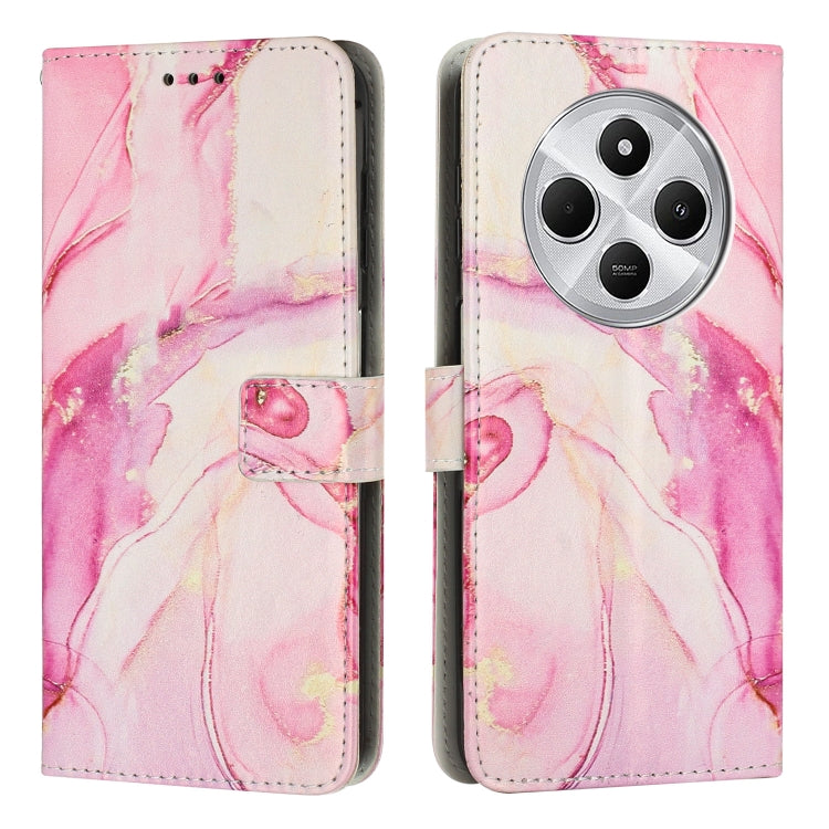Painted Marble Pattern Leather Phone Case, For Redmi Note 15 Pro 5G Global 163.6mm, For Redmi 15C 5G / 4G EU 173mm / Poco C85 5G, For Redmi 15 5G Global / 15 4G SEA 169.5mm, For Redmi 15 5G / 4G EU 171mm, For Redmi 15C 5G / 4G Global 171mm             ...