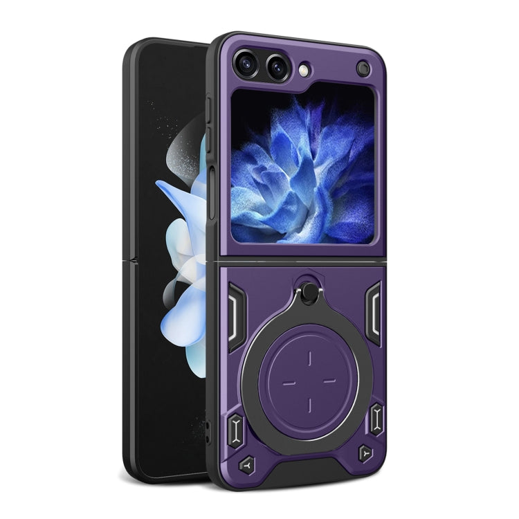 CD Texture Magnetic Holder Phone Case, For Samsung Galaxy Z Flip7, For Samsung Galaxy Z Flip5