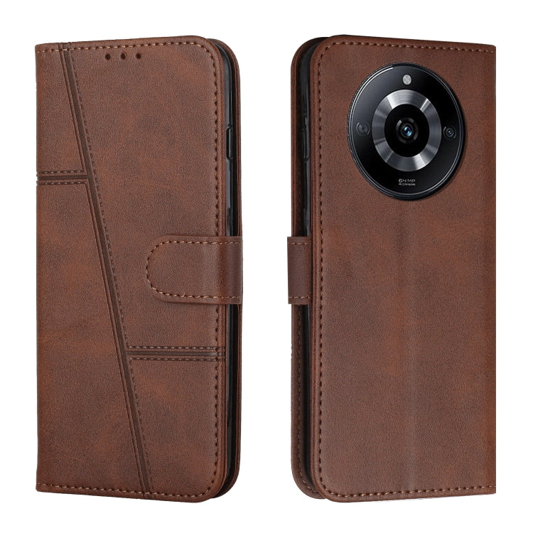 Stitching Calf Texture Buckle Leather Phone Case, For Realme 11 Pro/11 Pro+, For Realme C65 4G, For Realme 9i 5G/V20 5G/V30t/V30, For Realme C55
