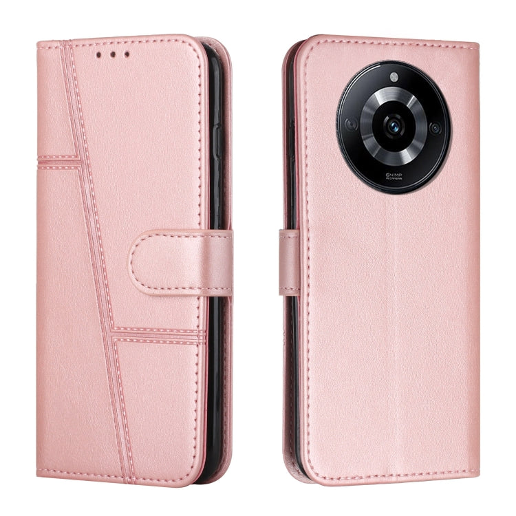 Stitching Calf Texture Buckle Leather Phone Case, For Realme 11 Pro/11 Pro+, For Realme C65 4G, For Realme 9i 5G/V20 5G/V30t/V30, For Realme C55